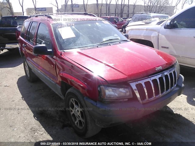 1J4GW48S7YC216491 - 2000 JEEP GRAND CHEROKEE LAREDO RED photo 1