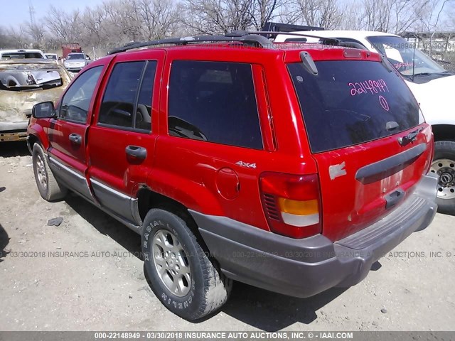 1J4GW48S7YC216491 - 2000 JEEP GRAND CHEROKEE LAREDO RED photo 3