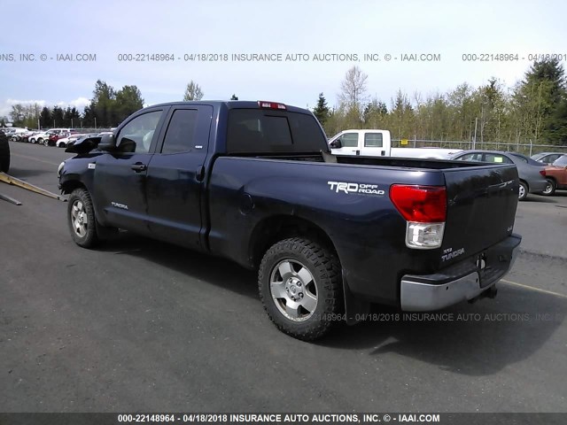 5TFUY5F11CX214319 - 2012 TOYOTA TUNDRA DOUBLE CAB SR5 BLUE photo 3