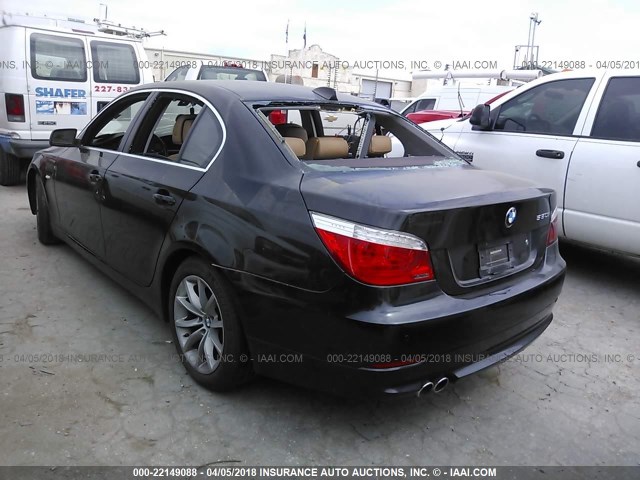 WBANW53598CT51523 - 2008 BMW 550 I BLACK photo 3