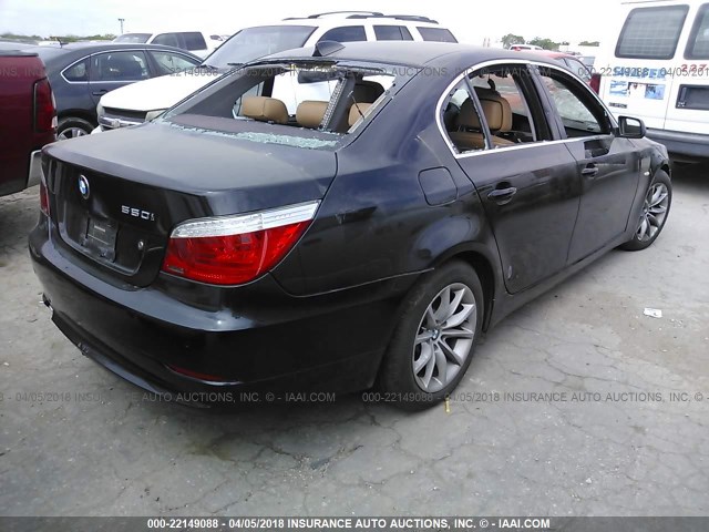 WBANW53598CT51523 - 2008 BMW 550 I BLACK photo 4