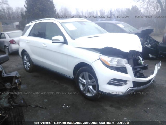 4JGDA5HB6FA565966 - 2015 MERCEDES-BENZ ML 350 4MATIC WHITE photo 1