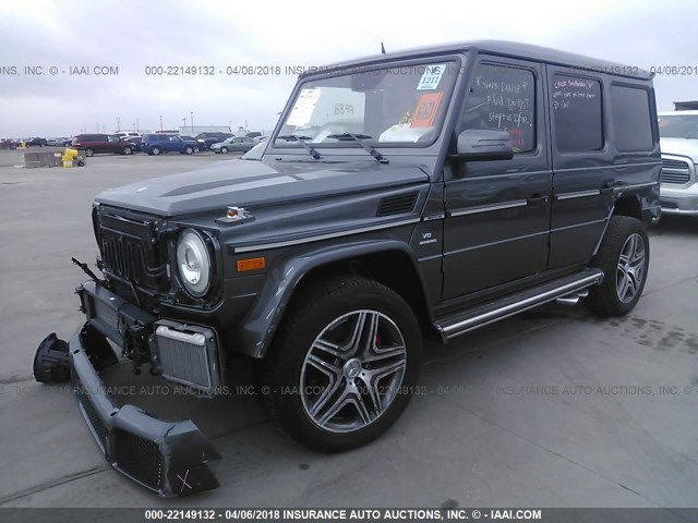 WDCYC7DF0FX238863 - 2015 MERCEDES-BENZ G 63 AMG GRAY photo 2