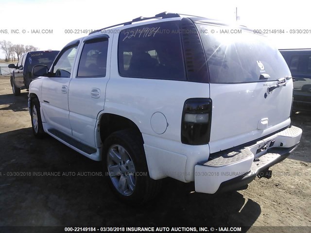 1GKEK63U86J154724 - 2006 GMC YUKON DENALI WHITE photo 3