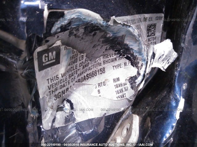 3GNBAADB0AS568158 - 2010 CHEVROLET HHR LS Dark Blue photo 9