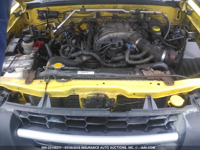 5N1ED28YX3C704091 - 2003 NISSAN XTERRA XE/SE YELLOW photo 10