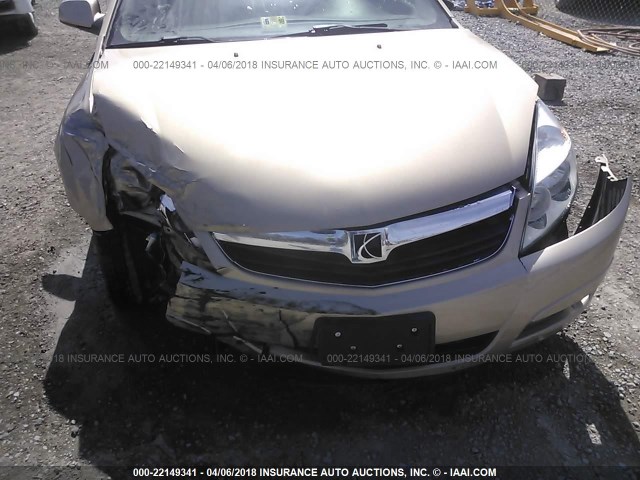 1G8ZS57N37F196145 - 2007 SATURN AURA XE GOLD photo 6