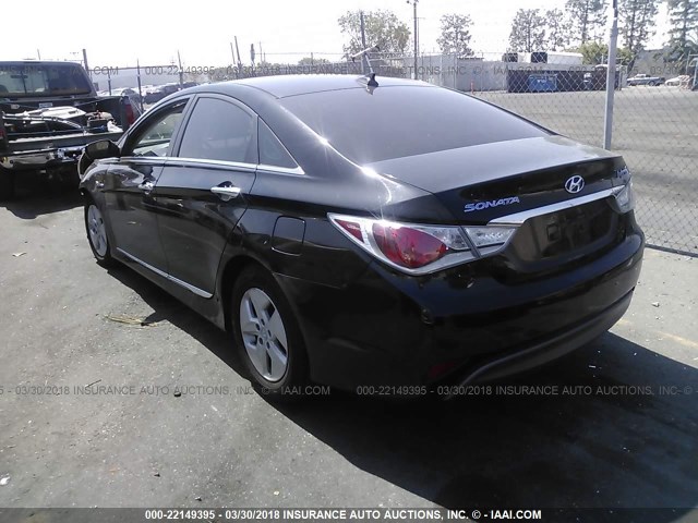 KMHEC4A41CA057128 - 2012 HYUNDAI SONATA HYBRID BLACK photo 3