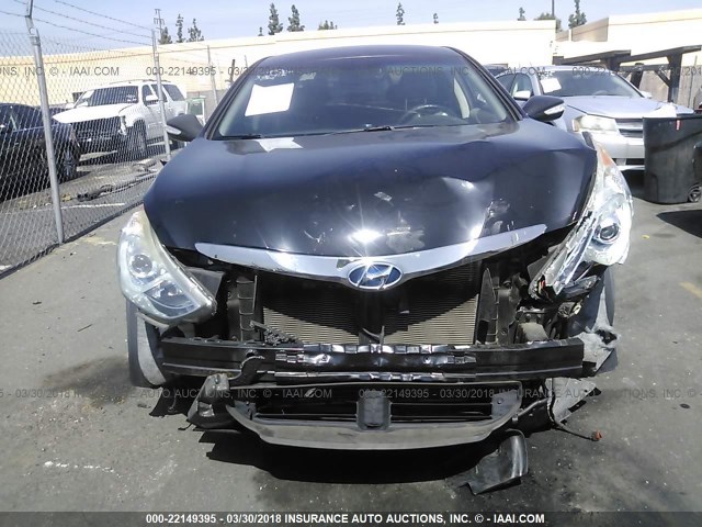 KMHEC4A41CA057128 - 2012 HYUNDAI SONATA HYBRID BLACK photo 6