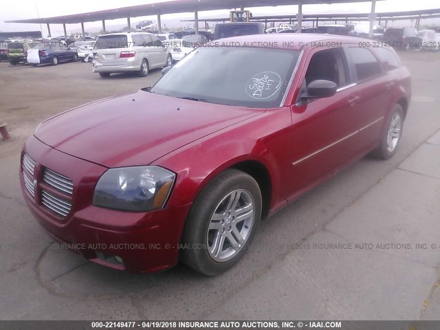 2D4FV47V87H778771 - 2007 DODGE MAGNUM RED photo 2