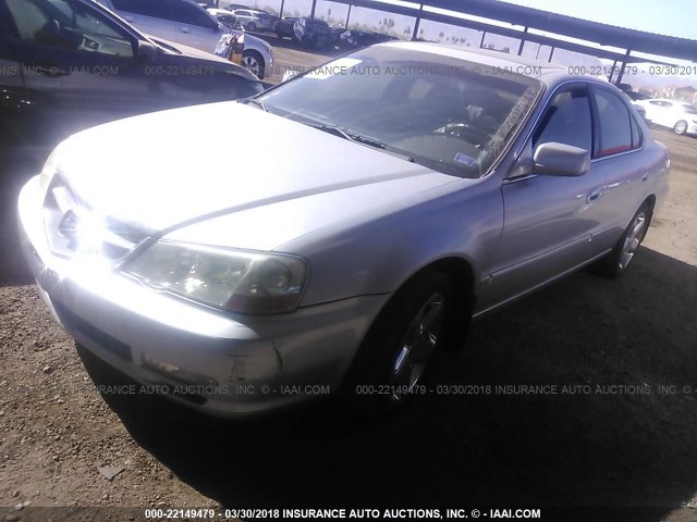 19UUA56982A002823 - 2002 ACURA 3.2TL TYPE-S SILVER photo 2