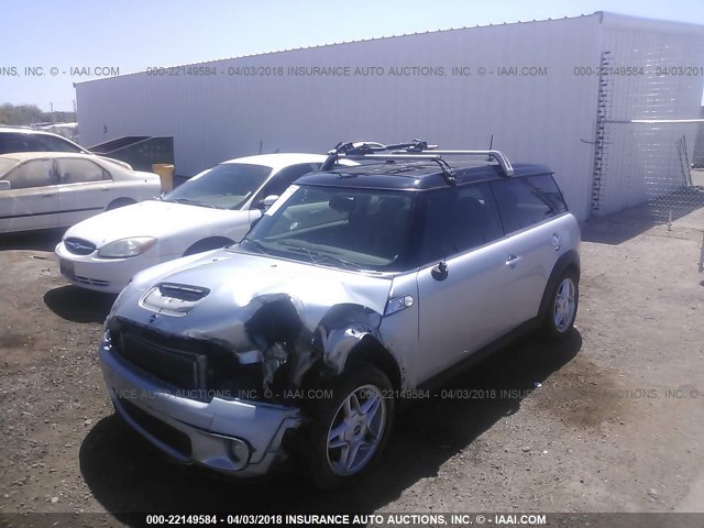 WMWMM335X8TP87237 - 2008 MINI COOPER S CLUBMAN SILVER photo 2