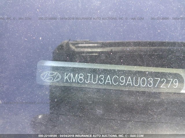 KM8JU3AC9AU037279 - 2010 HYUNDAI TUCSON GLS/LIMITED 银色 照片 9