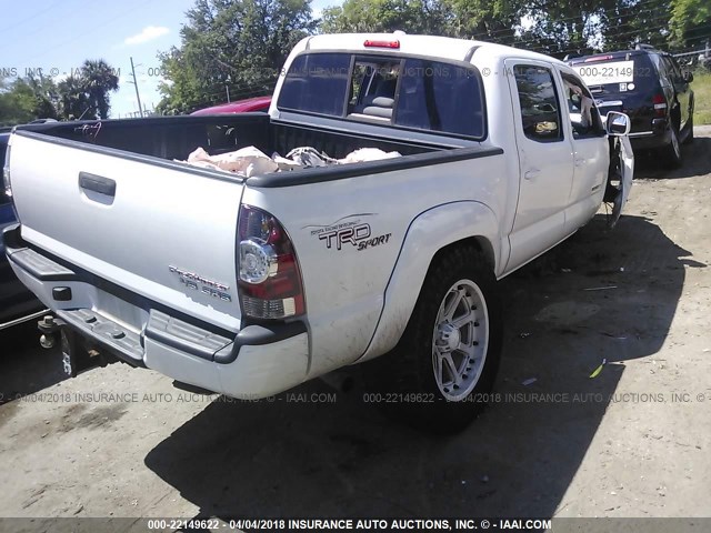 3TMJU4GN5AM108601 - 2010 TOYOTA TACOMA DOUBLE CAB PRERUNNER WHITE photo 4