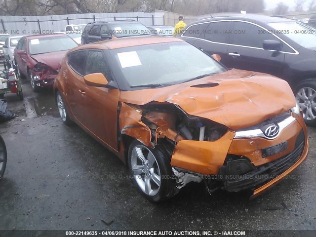 KMHTC6AD3CU083702 - 2012 HYUNDAI VELOSTER ORANGE photo 1