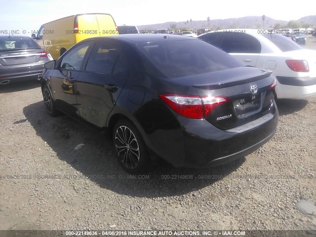 5YFBURHE1FP181089 - 2015 TOYOTA COROLLA L/LE/LE PLS/PRM/S/S PLS BLACK photo 3