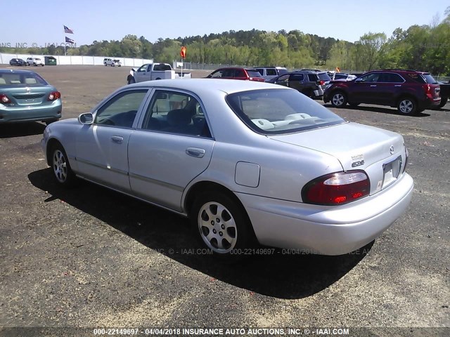 1YVGF22C125285873 - 2002 MAZDA 626 LX SILVER photo 3