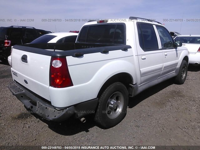 1FMZU77K35UB32046 - 2005 FORD EXPLORER SPORT TR  WHITE photo 4