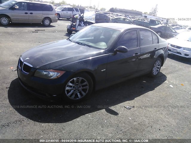 WBAVC53537FZ81107 - 2007 BMW 328 I SULEV BLACK photo 2