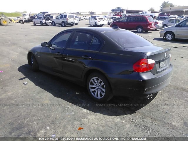 WBAVC53537FZ81107 - 2007 BMW 328 I SULEV BLACK photo 3