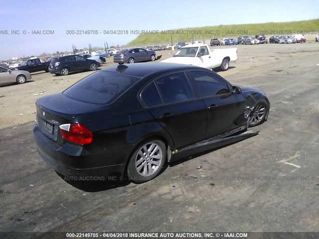 WBAVC53537FZ81107 - 2007 BMW 328 I SULEV BLACK photo 4