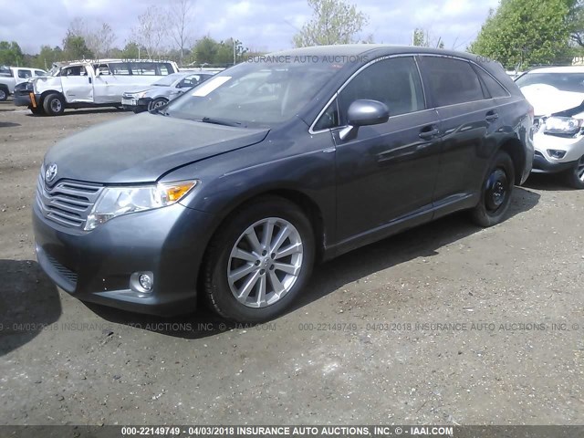 4T3ZA3BB8AU037878 - 2010 TOYOTA VENZA GRAY photo 2