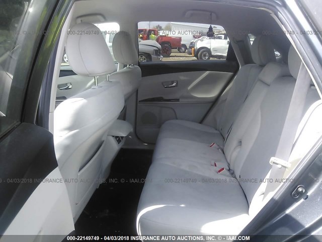 4T3ZA3BB8AU037878 - 2010 TOYOTA VENZA GRAY photo 8