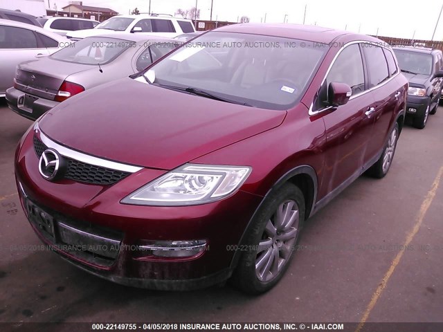 JM3TB38C870106155 - 2007 MAZDA CX-9 MAROON photo 2