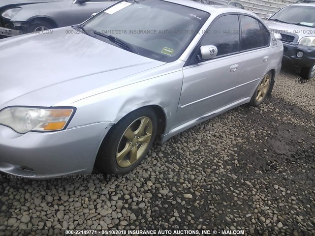 4S3BL616576204841 - 2007 SUBARU LEGACY 2.5I SILVER photo 6