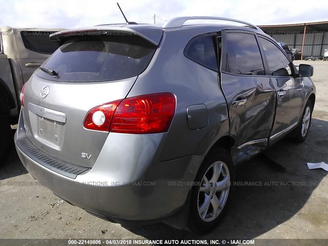 JN8AS5MT1BW569184 - 2011 NISSAN ROGUE S/SV/KROM GRAY photo 4