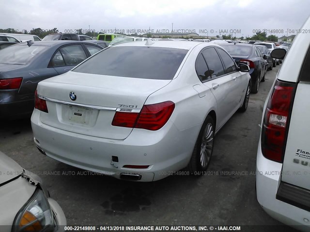WBAKX6C52CC197168 - 2012 BMW 750 I WHITE photo 4