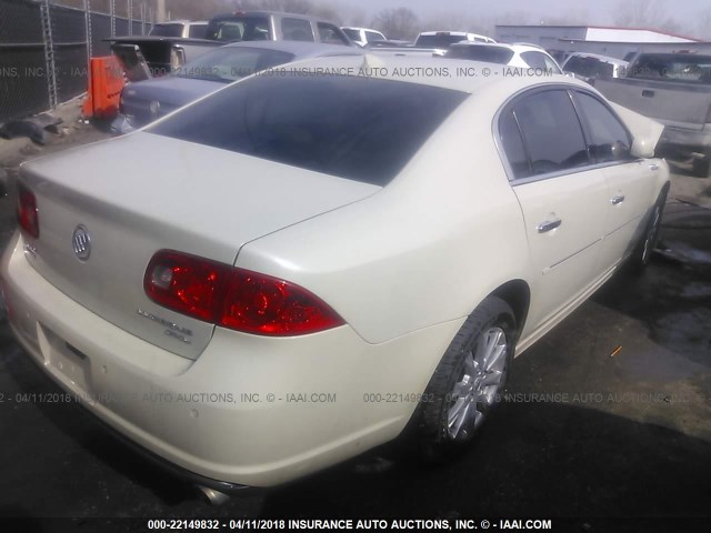 1G4HE5EM5AU118161 - 2010 BUICK LUCERNE CXL CREAM photo 4