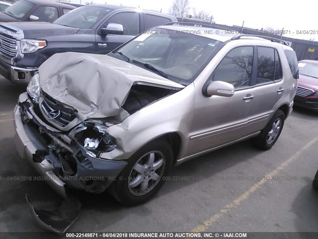 4JGAB75E84A467500 - 2004 MERCEDES-BENZ ML 500 GOLD photo 2