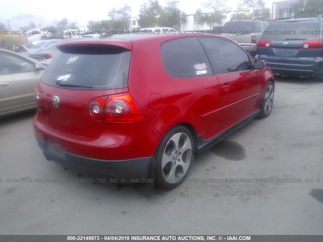 WVWFV71K16W136650 - 2006 VOLKSWAGEN NEW GTI RED photo 4