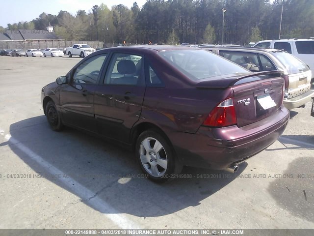 1FAHP34N27W157600 - 2007 FORD FOCUS ZX4/S/SE/SES 栗色 照片 3