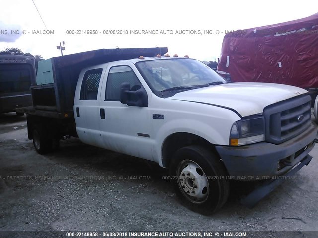 1FDXW46P84ED95526 - 2004 FORD F450 CREWCAB SUPER DUTY WHITE photo 1