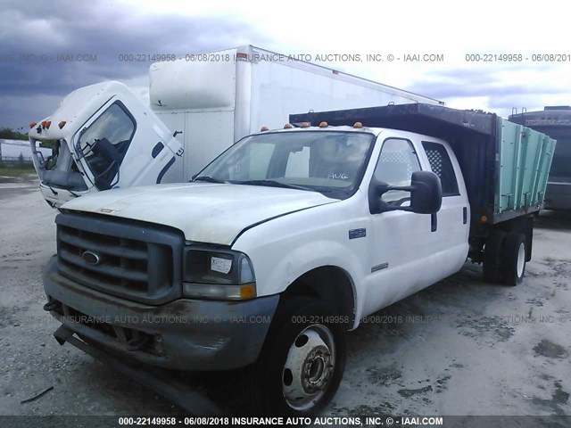 1FDXW46P84ED95526 - 2004 FORD F450 CREWCAB SUPER DUTY WHITE photo 2