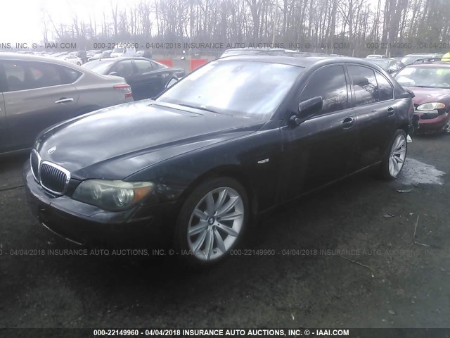 WBAHL83587DT08310 - 2007 BMW 750 I BLACK photo 2