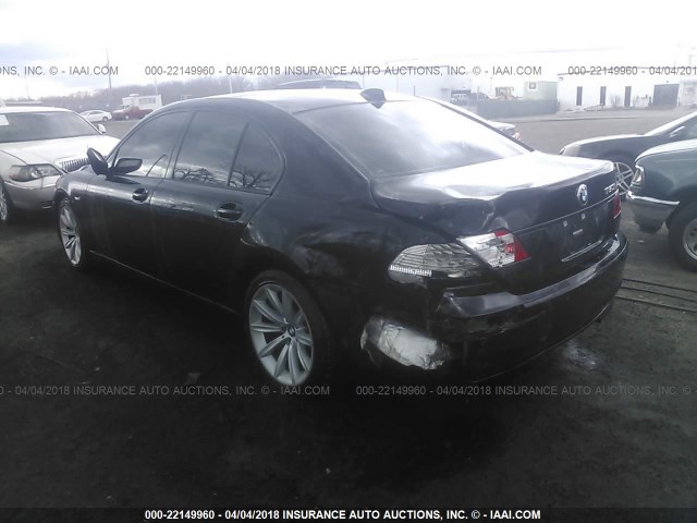 WBAHL83587DT08310 - 2007 BMW 750 I BLACK photo 3