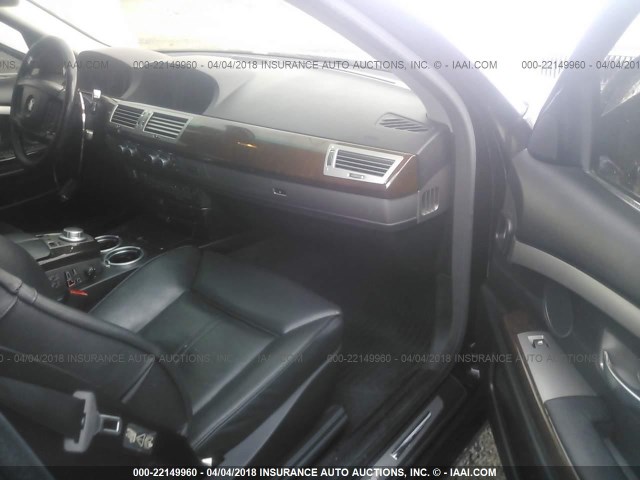 WBAHL83587DT08310 - 2007 BMW 750 I BLACK photo 5