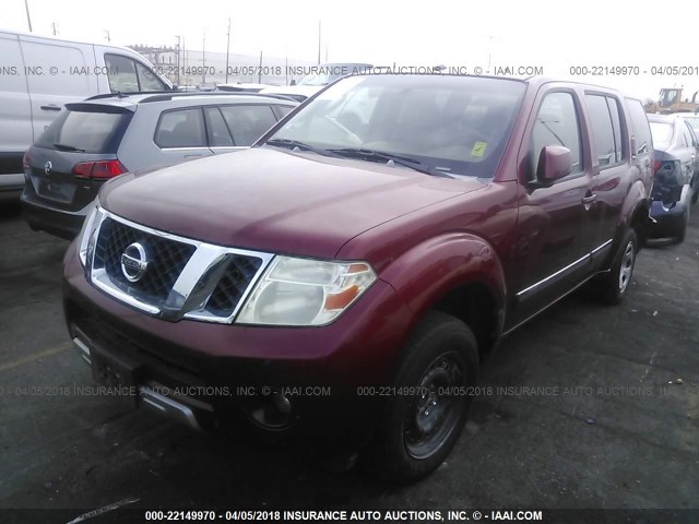 5N1AR18U48C613042 - 2008 NISSAN PATHFINDER S/LE/SE RED photo 2