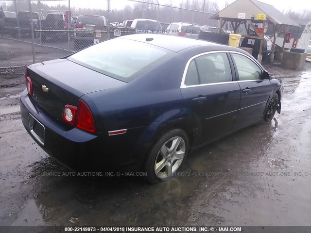 1G1ZB5EB3AF107690 - 2010 CHEVROLET MALIBU LS მუქი ლურჯი ფოტო 4