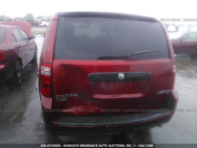 2D4RN4DE8AR175953 - 2010 DODGE GRAND CARAVAN SE RED photo 6