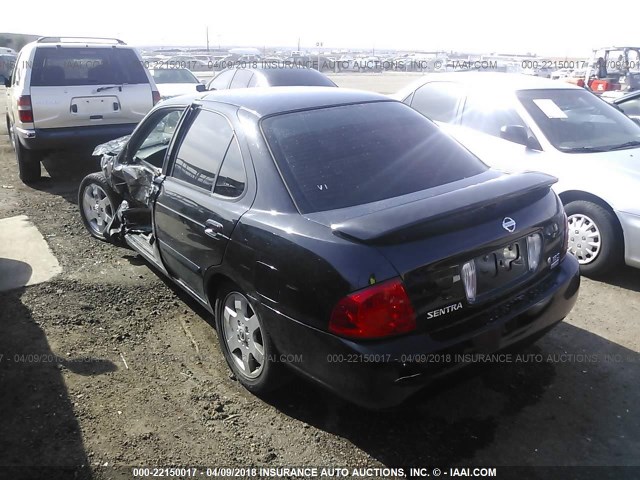 3N1CB51D26L586351 - 2006 NISSAN SENTRA 1.8/1.8S BLACK photo 3