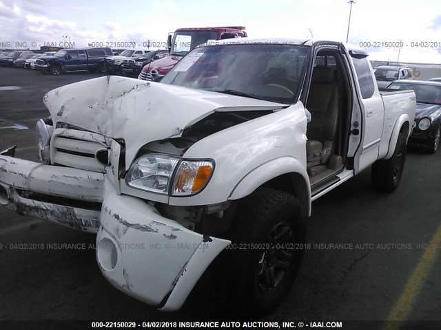 5TBBT48163S433871 - 2003 TOYOTA TUNDRA ACCESS CAB LIMITED WHITE photo 2