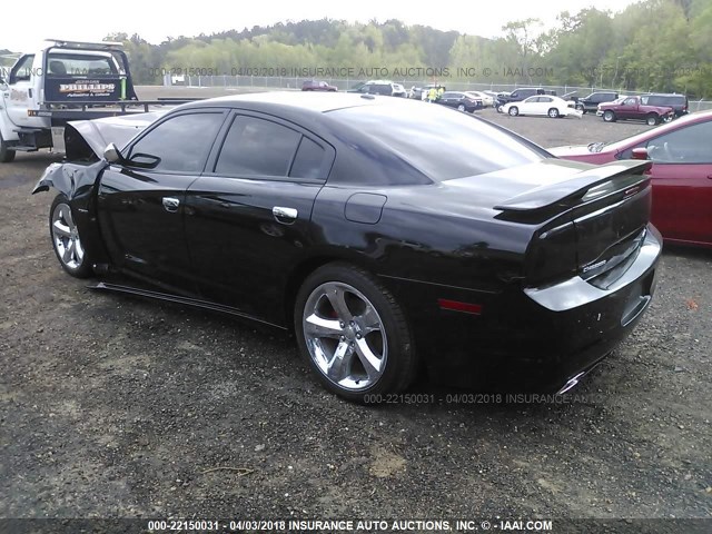 2C3CDXCT5EH312287 - 2014 DODGE CHARGER R/T BLACK photo 3