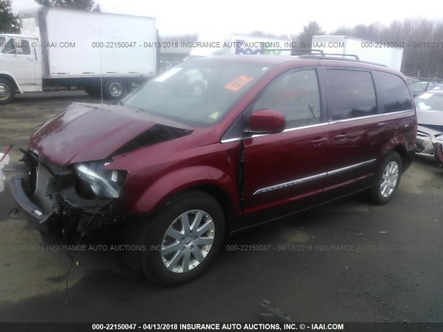 2C4RC1BG4DR566088 - 2013 CHRYSLER TOWN & COUNTRY TOURING MAROON photo 2