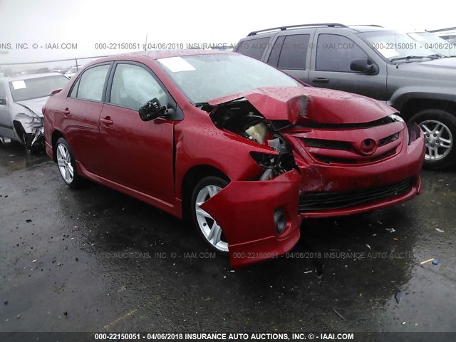 5YFBU4EE7DP125839 - 2013 TOYOTA COROLLA S/LE RED photo 1
