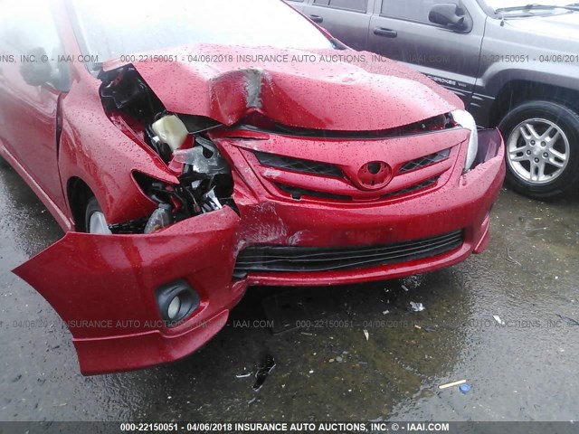 5YFBU4EE7DP125839 - 2013 TOYOTA COROLLA S/LE RED photo 6