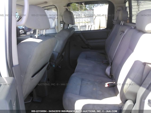 1N6BA07A87N201515 - 2007 NISSAN TITAN XE/SE/LE WHITE photo 8